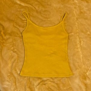 Mustard knit tank top
